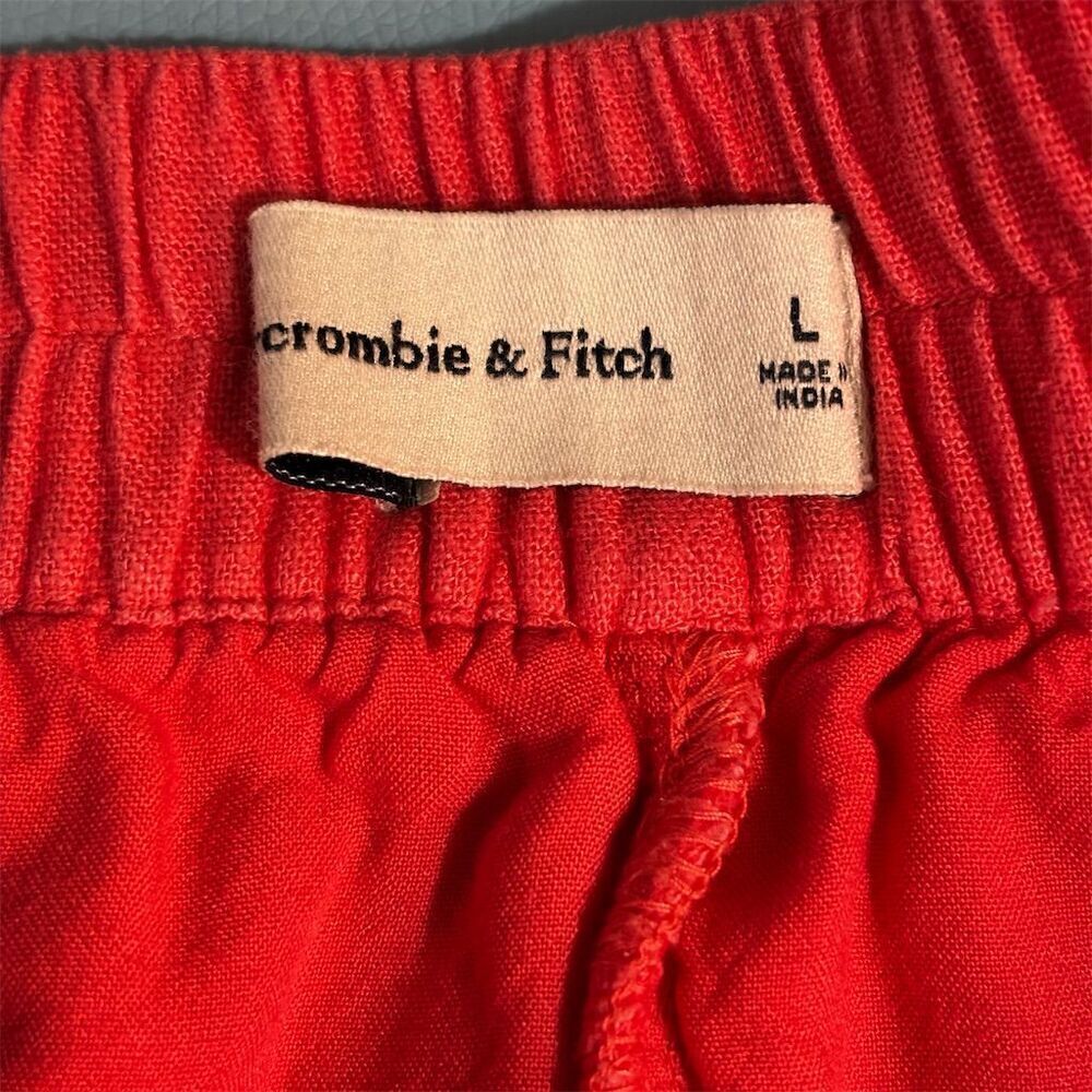 Abercrombie & Fitch Women's Coral Casual Shorts Size L Summer Wear - Picture 3 of 4